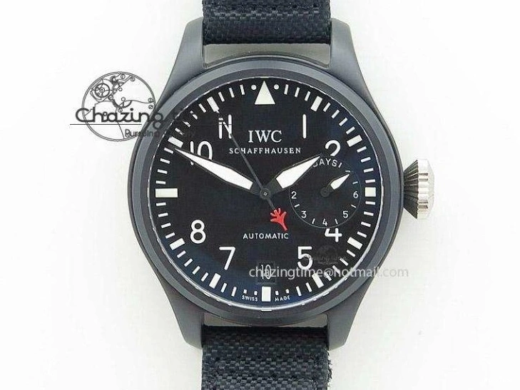 MIROTIME 0128 Youthful Pilot Spitfire 3878 Chrono BP Gray Dial SS On Black Leather Strap A 7368